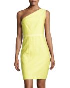 Halston Heritage One-Shoulder Jacquard Dress - Lyst