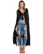 Wildfox Fringe Cardigan - Lyst