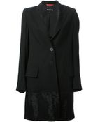 Ann Demeulemeester Jacquard Overcoat - Lyst