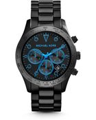 Michael Kors Layton Black Watch - Lyst