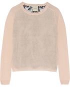 Mason by Michelle Mason Lace-Paneled Cashmere Sweater - Lyst