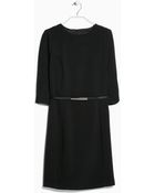 Mango Belted Pencil Dress - Lyst