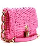 Dolce & Gabbana Dolce Woven Leather Shoulder Bag - Lyst
