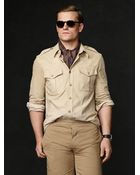 Ralph Lauren Purple Label Suede Boulder Shirt - Lyst