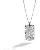 John Hardy Dog Tag Pendant On Chain Necklace - Lyst