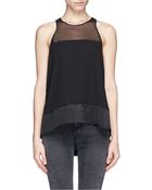 Elizabeth And James Sheer Silk Tank Top - Lyst