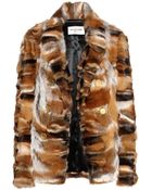 Saint Laurent Fox Fur Jacket - Lyst