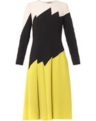 Bottega Veneta Tri-Colour Pleated Dress - Lyst