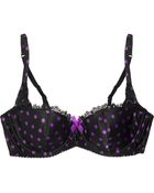 L'agent By Agent Provocateur Isidora Polka-Dot Satin Underwired Bra - Lyst