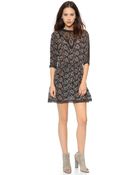 Sea Lace Combo Smocked Dress - Black - Lyst