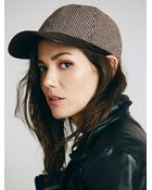 Free People Womens It Suits You Tweed Baseball Cap - Lyst