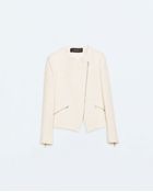 Zara Blazer With Zips - Lyst