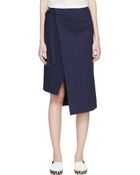 Rejina Pyo Navy Samia Wrap Skirt - Lyst