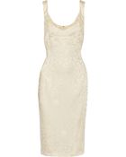 Zac Posen Embroidered Satin Dress - Lyst