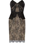 Notte By Marchesa Lace And Organza Mini Dress - Lyst