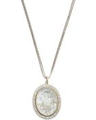 Renee Lewis 18K White Gold Diamond-Rimmed "Shake" Necklace - Lyst