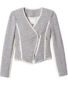 Rebecca Taylor Cutaway Tweed Jacket - Lyst