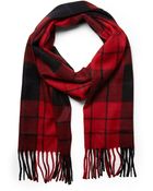 21men Check Plaid Fringe Scarf - Lyst