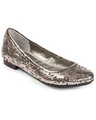 Me Too Alyse Metallic Faux Leather Flats - Lyst