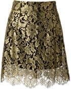 Dolce & Gabbana Floral Lace Skirt - Lyst