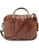 Polo Ralph Lauren Brown Leather Computer Bag - Lyst