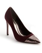 Adrianna Papell Desire Metallic Cap-Toe Stiletto Pumps - Lyst