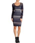 BCBGMAXAZRIA Tanya Long Sleeve Lace Dress - Lyst