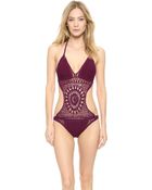 Lisa Maree The Turning One Piece Swimsuit - Wine - Lyst