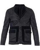 Burberry Prorsum Reversible Fleece-Cotton Blazer - Lyst