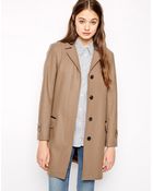Gloverall Longlined Wook Mix Coat - Lyst