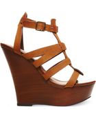 Steve Madden Womens Winslet Caged Platform Wedge Sandals - Lyst