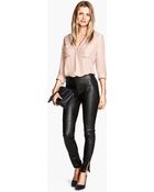 H&M Imitation Leather Trousers - Lyst