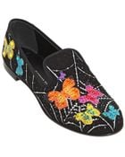 Giuseppe Zanotti 10Mm Embellished Butterfly Suede Loafers - Lyst