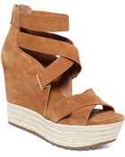 BCBGeneration Radly Platform Wedge Sandals - Lyst