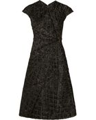 Bottega Veneta Frayed Quilted Organza Dress - Lyst