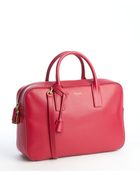 Saint Laurent Fuchsia Leather Bowler Bag - Lyst