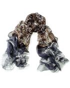 Black.co.uk Brown Leopard Print Cashmere Scarf - Lyst
