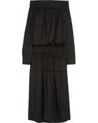 Stella McCartney Dennie Silk-Chiffon Paneled Satin-Twill Dress - Lyst
