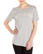 Cynthia Rowley Grey Optimist T-Shirt - Lyst