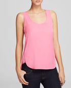 French Connection Tank Penny Plains Silk - Lyst