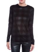 Getting Back To Square One Plaid Crew Neck Top - Lyst