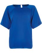 River Island Blue Oversized Slit Back Top - Lyst