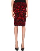 Alexander McQueen Jacquard-knit Pencil Skirt - Lyst