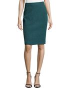 Monique Lhuillier Crinkled Jacquard Pencil Skirt - Lyst