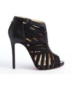 Christian Louboutin Leather and Suede Karina Sandals - Lyst