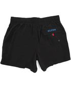 Tommy Hilfiger Solid Black Swim Shorts - Lyst