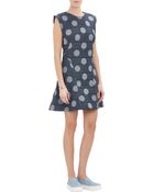 Kenzo Dots & Stripes Jacquard Denim Dress - Lyst