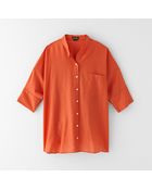 Steven Alan Oversized Stand Collar Shirt - Lyst