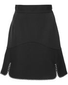 Alexander Wang Wool Gabardine Flared Skirt - Lyst