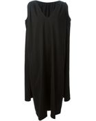 DRKSHDW by Rick Owens V-Neck Draped Dress - Lyst